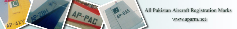 All Pakistan Aircraft Registration Marks